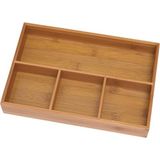 Die Grup Bambu Ağacından 4 Bölmeli Düzenleyici Tepsi, 29.5 x 20.3 cm - 41 Delft Blue
