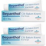 Die Grup Bepanthol Cilt Bakım Kremi 30GR x 2 Adet - Tüm Cilt Tiplerine Uygun, El ve Günlük Yüz Bakım P07329 - Adaçayı Yeşili
