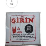 Die Grup Beyaz Kalın Atlet Poşet Orta Boy 28X50 cm 1 kg 1 Paket (Takriben 75 Adet)