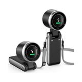 Die Grup Blic BWFN22 Turbo El Vantilatörü Mini Fan Vantilatör Katlanabilir 3’ü 1 Arada Taşınabilir Fan 5 Kademeli LED Ekranlı Usb-C Şarjlı Mini Vantilatör Boyun Askılı Masaüstü Kullanım (Siyah)