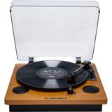 Die Grup Blueforce Soprano Ahşap Pikap Plak Çalar Retro Bluetooth USB Sd Kart Aux Dahili Hoparlör - Altın