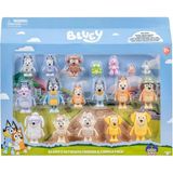 Die Grup Bluey 19116 Bluey Ultimate Aile ve Arkadaş 18LI Figür Set - Ahşap