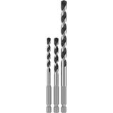 Die Grup Bosch 3 x Pro Hex-5 Matkap Seti (Sert Taş, Beton, Ø 5-8 Mm, Profesyonel Aksesuar, Matkap, Tornavida) - 000-Siyah