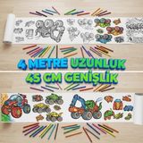 Die Grup Boyama Kağıdı Rulo 4 Metre Dev Boy - Canavar Arabalar 45 cm - 1 - 0