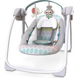 Die Grup Bright Starts Bebek Salıncağı, Uyarlanabilir Hız, Kumaş Oyuncaklar, Müzik, Çıkarılabilir Oyuncak Barı, 0-9 Ay 3-9 kg (Tuhaf Vahşi) ile Portatif Otomatik 6 Vitesli - Altın