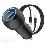 Die Grup Çakmaklık Tipi Araç Şarj Aleti, USB ve Type-C Girişli Set, 38W