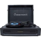 Die Grup Casablanca Retro Çanta Pikap - 3 Devirli (33/45/78), Dahili Hoparlörlü, Bluetooth Bağlantılı, Nostaljik Taşınabilir Plak Çalar - Siyah - Altın