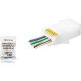 Die Grup Cat6 Ez RJ45 Konnektör - 100 Adet Beyaz / Ekonomik Poşet Paket ND2414