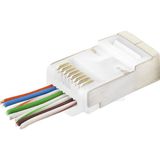 Die Grup CAT6E Ez RJ45 Metal Konnektör 100 Adet Plastik Kutu - Beyaz ND2422