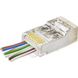 Die Grup CAT6E Ez RJ45 Metal Konnektör 100 Adet Plastik Kutu - Şeffaf ND2423