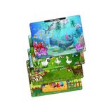 Die Grup Çocuk Ahşap Puzzle 24 Parça Eğitici Set 4'lü, 3 Yaş ve Üzeri, Ahşap Malzeme, 25X18 cm - Renkli