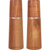 Die Grup Cole & Mason Marlow Acacia Ahşap Tuz Değirmeni ve Karabiber Değirmeni, 2'li Set, Akasya Ağacı, 18,5 Cm, Baharat Değirmeni, Geleneksel Ayarlanabilir Değirmen Seti, Seramik Değirmenli, H322225 - 0,2 kg