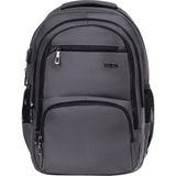 Die Grup Dada 04 Ortaokul Lise Üniversite Okul Çantası Laptop Dizüstü Bilgisayar Çantası 14"-15,6" Inç Unisex Gündelik Kadın Erkek Sırt Çantası USB Type-C Aparat Darbe Emici Koruma Su Geçirmez Kumaş (Uzay Gri)