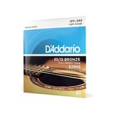Die Grup Daddario EZ910 Akustik Gitar Tel Seti, 85/15 Bronze, Light Gauge - 3 Renk Sunburst