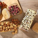 Die Grup Deconox 1400ML Sızdırmaz Vakumlu Bambu Kapaklı Borosilikat Cam Kavanoz – Hava Geçirmez & Dayanıklı Gıda Saklama Kabı (10CM x 21CM)