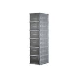 Die Grup Deconox 6 Katlı, Katlanabilir Ayakkabılık, Taşınabilir Çok Amaçlı, Geniş, Katlanabilir Dolap ve Raf, Katlanır Taşınabilir Premium Portatif Organizer Ayakkabılık (25,5cm x 34,5cm x 105,5CM) (Antrasit) - Renkli