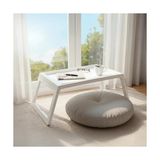 Die Grup Deconox Katlanabilir Yatak Üstü Laptop Sehpası ve Kahvaltı Masası - Tablet ve Telefon Standlı Çok Amaçlı Portatif Çalışma Sehpası (56X36X26 Cm) (Beyaz) - 10*10 CM - Renkli