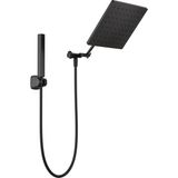 Die Grup Delta Faucet 10" Raincan Duş Başlığı ve El Tipi Duş Kombinasyonu, Siyah Kare Duş Başlığı, Yağış Duş Başlığı, El Duşu, Yüksek Basınçlı Duş Başlığı, 1.75 Gpm Akış Hızı, Mat Siyah 75527-BL - Ahşap