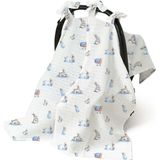 Die Grup Deux Lapıns% 100 Pamuk Müslin Puset Örtüsü - Bébé Lapin PUSET1018 - 1 x 32 x 27 cm - 000-Siyah