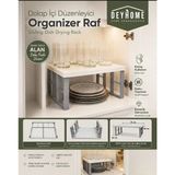 Die Grup Deyhome Dolap Içi Düzenleyici Organizer Raf 31X28X16 cm – Katlanabilir Mutfak Dolap Rafı | Tabak, Bardak, Kupa ve Mutfak Eşyası Düzenleme Standı - 0,2 kg