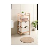 Die Grup Digithome Bambu 2 Raflı 2 Çekmeceli Banyo Düzenleyici Çekmeceli Dolap Komodin DB-0045 - Renkli - 1
