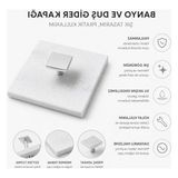 Die Grup Doğal Mermer Gider Kapağı, Kare Tasarım ve 10X10 cm Ölçülerinde