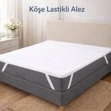 Die Grup Ezgi Köşe Lastikli Alez, 160 x 200 Cm, Beyaz, Sıvı Geçirmez, Terletmeyen - 1 x 10 m - 190 x 200 cm