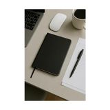 Die Grup Fark Tanıtım Defter, Çizgisiz Not Defteri, Siyah Termo Deri Kapaklı Çizgisiz Not Defter, 128 Yaprak A5 Planlama Not Defteri, Ofis ve Kırtasiye, Plan, Notebook (14CM x 21 Cm) - 0