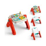 Die Grup Fisher-Price Birden Fazla Dil Desteği ve Eğitici Müziklerle 6 Ay ve Üzeri Bebeklere ve Yürüme Çağındaki Çocuklara Yönelik Fisher-Price Eğlen ve Öğren 4'ü 1 Arada Aktivite ve Çizim Masası, JLM96