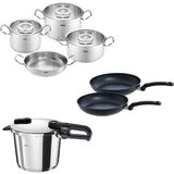 Die Grup Fissler Vitaquick Edition 6 Litre Düdüklü Tencere + Original Profi Collection Tencere ve Tava Seti - Ahşap - 1,8 L