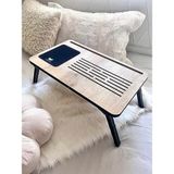 Die Grup Foldaway Telefon ve Tablet Bölmeli Katlanır Ayaklı Laptop Sehpası Notebook Bilgisayar Çalışma Masası - 1*1 - Renkli