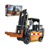 Die Grup Forklift Kamyon Yapı Taşı Kiti,rc Forklift Oyuncakları App Uzaktan Kumandalı Inşaat Makinaları Seti 22002, Raf Kaldırılmış Kamyon,eğitim Mühendisliği Kök Yapı OYUNCAKLARI,722 Adet