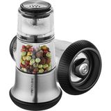 Die Grup Gefu 34623 Karabiber Değirmeni, Tuzluk X-Plosıon, Karabiber Için Baharat Değirmeni, Camdan, Seramik Öğütücü, Boş, Siyah/gümüş - 0,2 kg