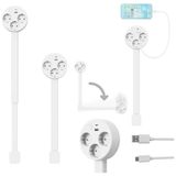Die Grup Genişletilebilir Dönen Priz, 3 Ac Çıkışlı ve USB Portlu - Ahşap - Bej - Siyah