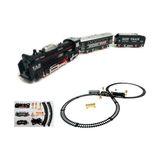 Die Grup Giffy / 23 Parça Işıklı Klasik Tren Seti 96CM 3 Farklı Ray Modeli Pilli Retro Tren Raylı Oyuncak Full Fonksiyon Çocuklar Için Eğitici - Renkli - Standart