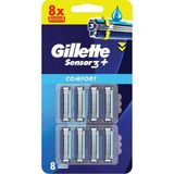 Die Grup Gillette Sensor3 8'li Yedek Tıraş Bıçağı - 000-Siyah