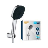 Die Grup Grohe Vitalio Comfort 110 El Duşu Seti, 110MM Kare 2 Akışlı El Duşu, Duş Başlığı Tutucu, 1750MM Duş Hortumu, Duş Başlığı Seti, Krom, 26399001