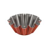 Die Grup Guardini Mini Brioche Kalıbı Kırmızı 10 Santimetre - 0,21 lt - Afrika Cevizi Rengi