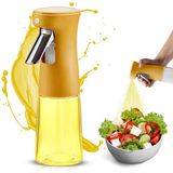 Die Grup Güncelçarşı 240ML Yağ Zeytinyağı Püskürtücü, Airfryer Sprey Şişesi, Cam Yağ Spreyi, Hava Fritözü Için Yağlık, Barbekü, Salata, Pişirme, Izgara Mutfak Aletleri, Yağdanlık (Sarı) - 1 lt