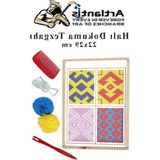 Die Grup Halı Dokuma Tezgahı Seti, 22X29 cm Hobi Seti - Çok Renkli - 10*10 CM
