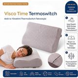 Die Grup Homedius Visco Time Thermoswitch Boyun Destekli Ortopedik Visco Yastık 50X32 cm - 10 x 10 cm - 0002R72