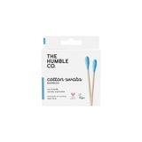 Die Grup - Humble Brush Cotton Swabs - Blue, Bambu Kulak Çubuğu Mavi, Çevre Dostu Pamuklu Kulak Çubukları, Plastik Içermeyen Ambalaj, Doğal Renkli Pamuktan Kulak Çubukları