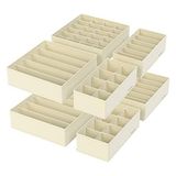 Die Grup Iç Çamaşırı Düzenleyici Set, 8'li Katlanabilir Kumaş Kutular ile - 00-Siyah - Beyaz - 1 - 2 cm