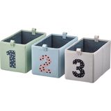 Die Grup Ikea 3 Parça Kutu Seti, Barndröm Çok Renkli Meridyendukkan 17X27X17 cm Çocuk Odası Düzenleme Kutuları - 0-Koyu Mavi - 1 Adet