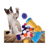 Die Grup Interaktif Kedi Oyun Tabancası, Peluş Top Atan Interaktif Kedi Oyun Tabancası - (Hediye Peluş Toplar) - Renkli