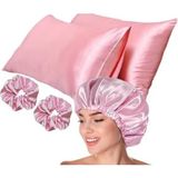 Die Grup Ipeksi Premium Set, Saten Yastık Kılıfı ve Bakım Ürünleri - Çok Renkli - 10*10 CM