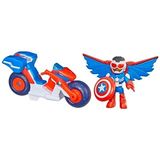 Die Grup Iron Man And His Awesome Friends Captain America: Sam Wilson Super Bike Aksiyon Figürü ve Oyuncak Motosiklet - (DipCamo)Charcoal-White