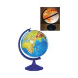 Die Grup Işıklı Küre - 26 cm - Hem Siyasi Hem Fiziki Dünya Küresi En Eğitici Yerküre Harita - 41 Delft Blue