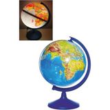 Die Grup Işıklı Küre - 30 cm - Hem Siyasi Hem Fiziki Dünya Küresi En Büyük Boy Eğitici Yer Küre - 41 Delft Blue