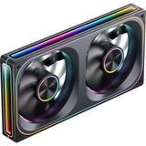 Die Grup Jonsbo ZA-240B Pc Kasa Fanı, Hepsi (2) Bir Arada, 2X120MM Argb Fanlı Tek Çerçeve Ünitesi, Pwm, 3pin Argb, 4 Taraflı Infinity Ayna Fanı 2400RPM, Alüminyum Isim Plakası, 28MM Kalın Siyah - 0-Bordo - 2 x 120 mm
